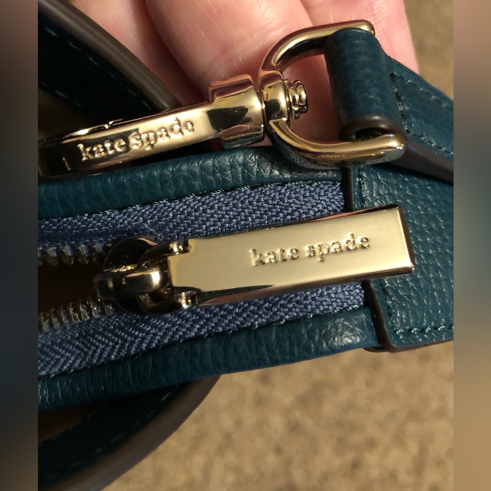 NWT-Kate Spade-Medium Satchel-Scotch Pine-Refined Grain Leather-Strap-$379 - Picture 9 of 14